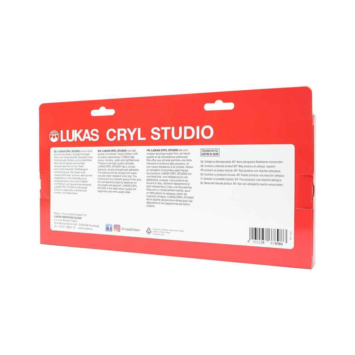 Acrylfarben-Set LUKAS Cryl Studio 9 x 100 ml