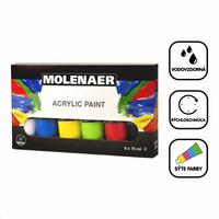 Acrylfarben-Set Molenaer 6 x 75 ml - Farbmix