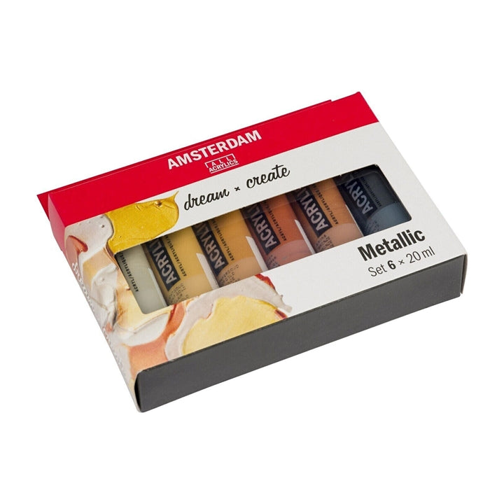 Acrylfarbenset AMSTERDAM dream and create Metallic 6 x 20 ml — Bild 1