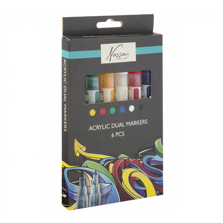 Acrylmarker DUAL Nassau Fine Art - 6er Set — Bild 1