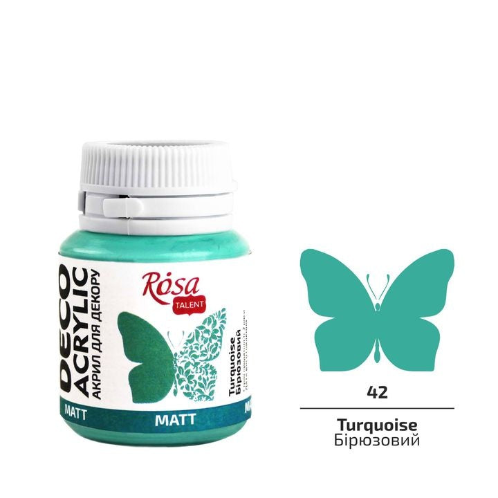 ROSA TALENT Matte Acrylfarbe für Dekorationen, 20 ml – Weiß (01)