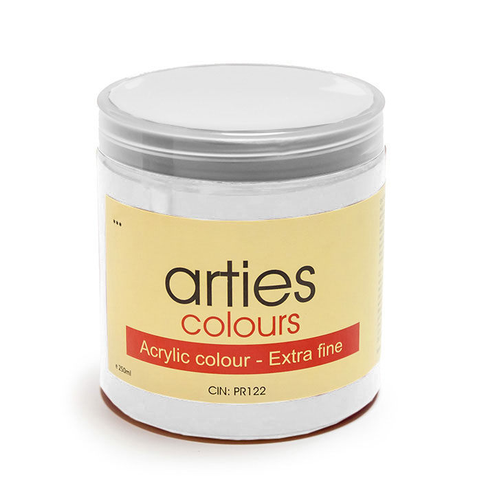 Arties Colours Acrylfarbe 250 ml – 45 Farbtöne | 5002 - Titanweiß