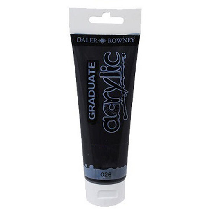 Daler-Rowney GRADUATE Acrylfarbe 120 ml | verschiedene Farbtöne | 026 schwarz