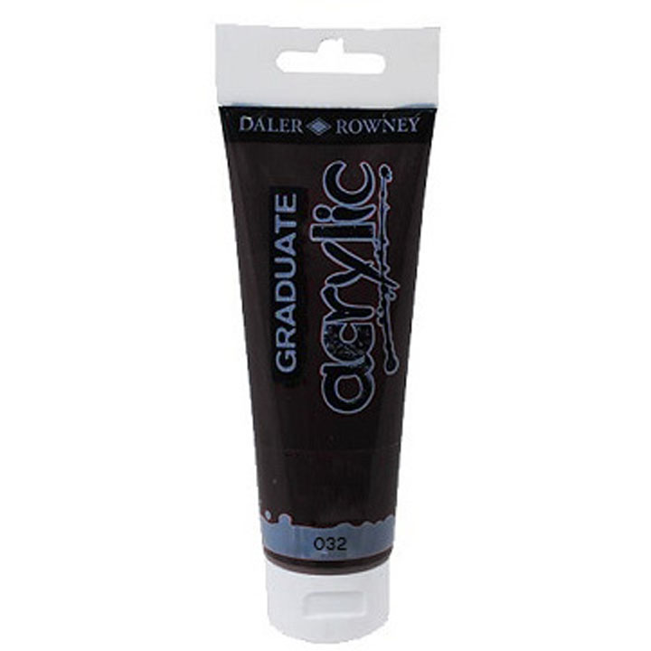 Daler-Rowney GRADUATE Acrylfarbe 120 ml | verschiedene Farbtöne | 032 perlglanzschwarz