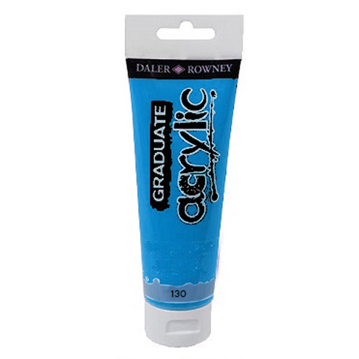 Daler-Rowney GRADUATE Acrylfarbe 120 ml | verschiedene Farbtöne | 130 Coeruleum hue