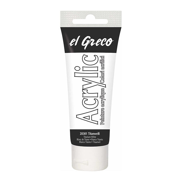 El Greco Acrylfarbe 75 ml | verschiedene Farben | Titanzweiß