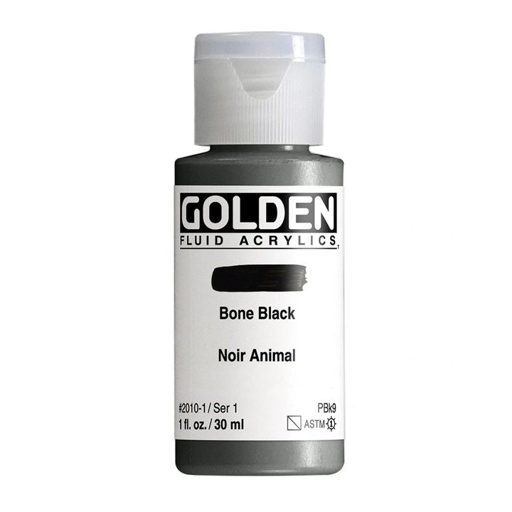 GOLDEN Fluid Acrylfarbe 118 ml | verschiedene Farben | 2010 bone schwarz