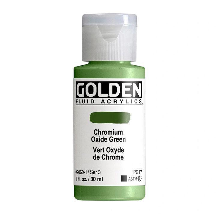GOLDEN Fluid Acrylfarbe 118 ml | verschiedene Farben | 2060 chróm oxid zelená