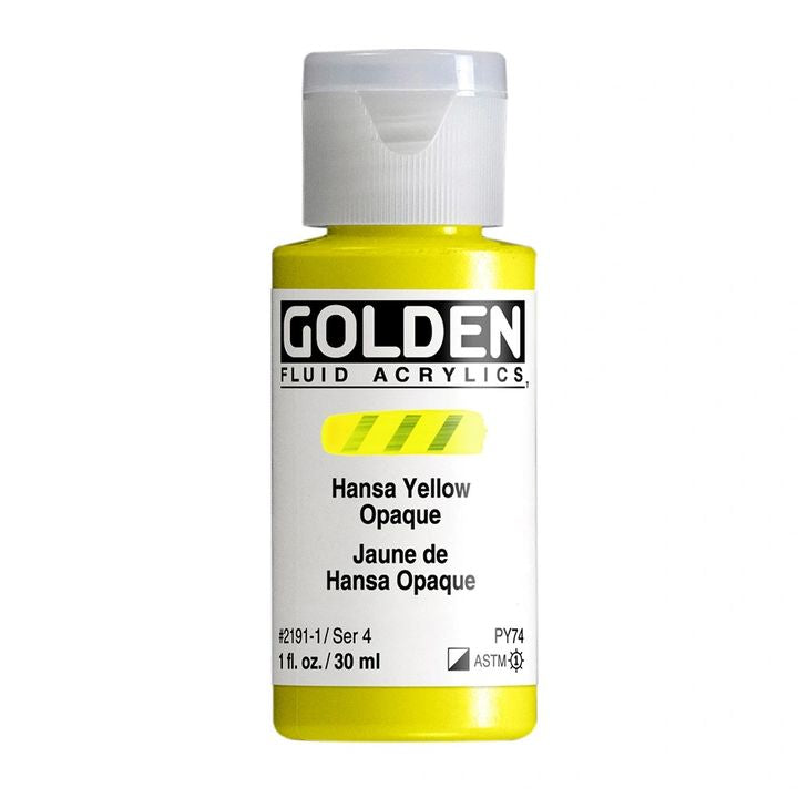 GOLDEN Fluid Acrylfarbe 118 ml | verschiedene Farben | 2191 hansa gelb deckend
