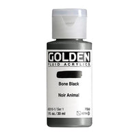 GOLDEN Fluid Acrylfarbe 30 ml – 2010 bone schwarz
