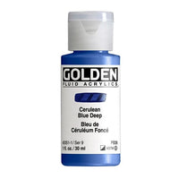 GOLDEN Fluid Acrylfarbe 30 ml – 2051 cerulean dunkelblau