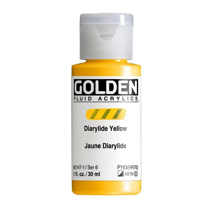 GOLDEN Fluid Acrylfarbe 30 ml – 2147 Pigmentgelb