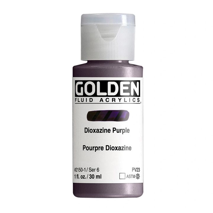 GOLDEN Fluid Acrylfarbe 30 ml – 2150 dioxazin Violett