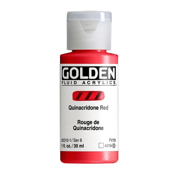 GOLDEN Fluid Acrylfarbe 30 ml – 2310 Chinacridonrot