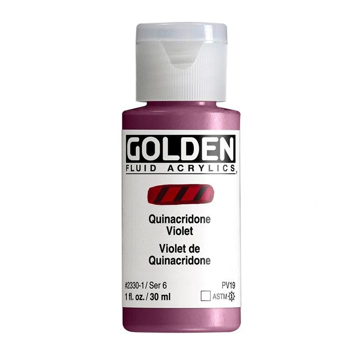 GOLDEN Fluid Acrylfarbe 30 ml – 2330 quinacridone Violett