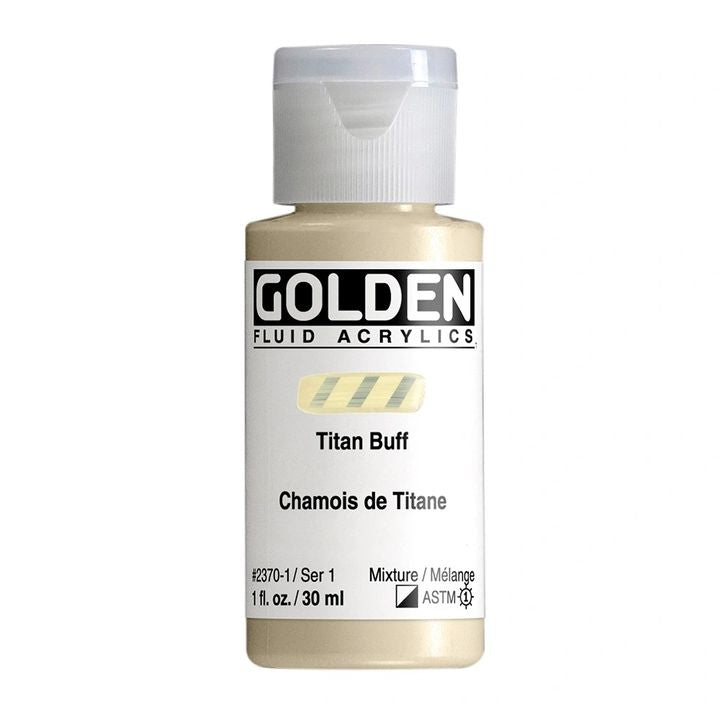GOLDEN Fluid Acrylfarbe 30 ml – 2370 Titan buff
