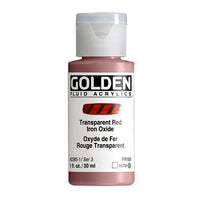 GOLDEN Fluid Acrylfarbe 30 ml – 2385 transparentes Eisenoxid rot