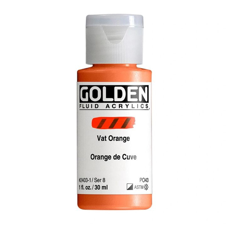 GOLDEN Fluid Acrylfarbe 30 ml – 2403 vat Orange