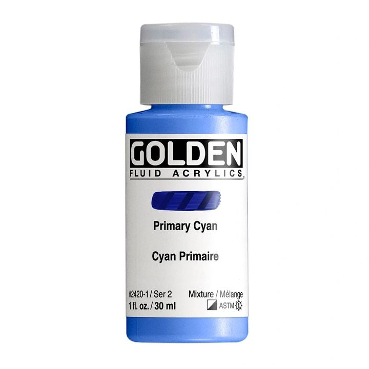 GOLDEN Fluid Acrylfarbe 30 ml – 2420 Cyan