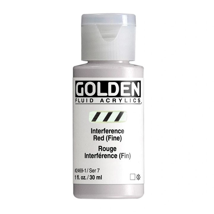 GOLDEN Fluid Interference Acrylfarbe 30 ml | verschiedene Farben | 2469 rot