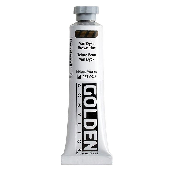 GOLDEN Heavy Body Acrylfarbe 148 ml – 1462 Van Dyke Braun Farbton