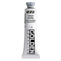 GOLDEN Heavy Body Acrylfarbe 59 ml | Iridescent | 4028 Stahl