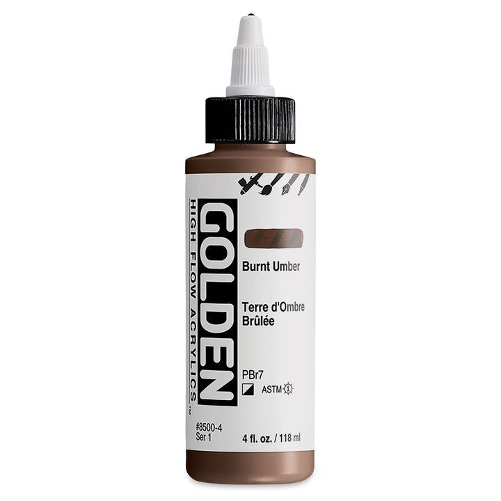 GOLDEN High Flow Acrylfarbe 118 ml | verschiedene Farbtöne | 8500 Pálená Umbra