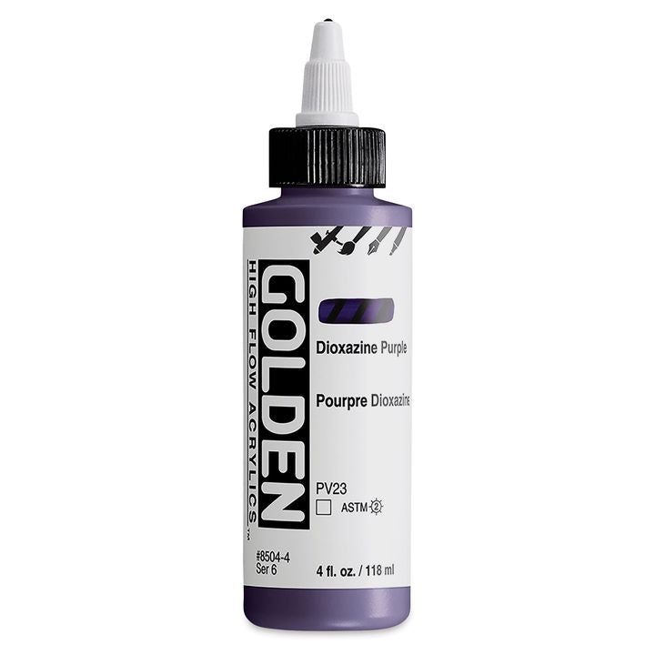 GOLDEN High Flow Acrylfarbe 118 ml | verschiedene Farbtöne | 8504 Dioxazínová Fialová
