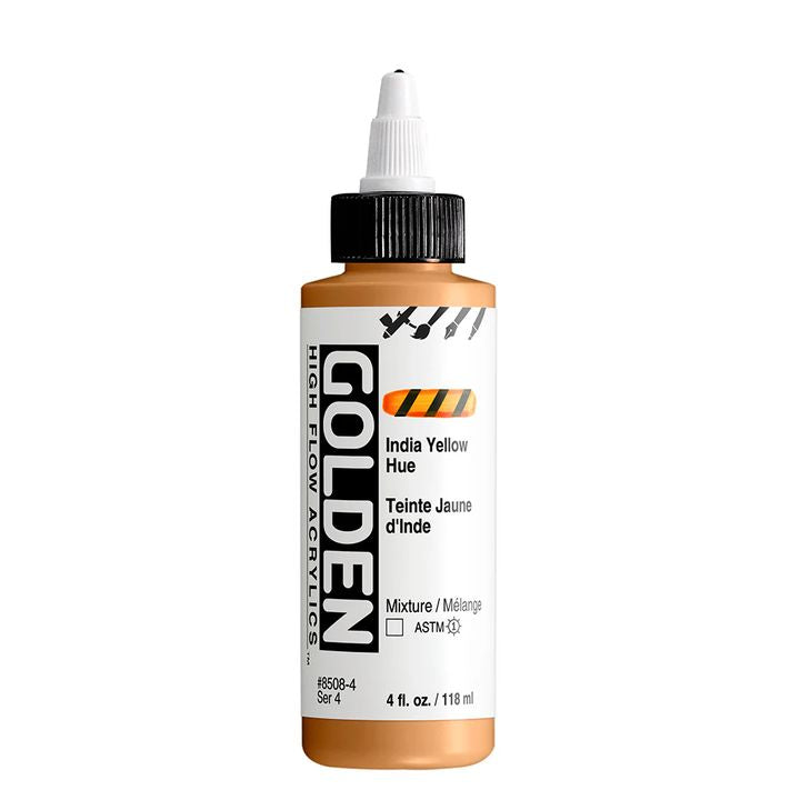 GOLDEN High Flow Acrylfarbe 118 ml | verschiedene Farbtöne | 8508 Indická Žltá Hue