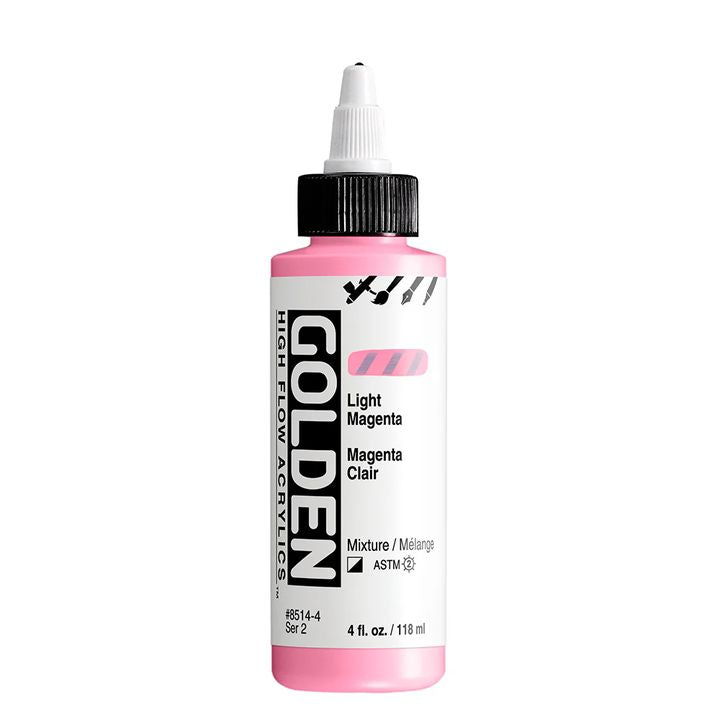 GOLDEN High Flow Acrylfarbe 118 ml | verschiedene Farbtöne | 8514 Svetlá Magenta