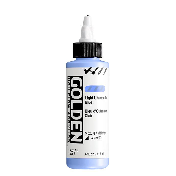GOLDEN High Flow Acrylfarbe 118 ml | verschiedene Farbtöne | 8517 Svetlá Ultramarínová Modrá