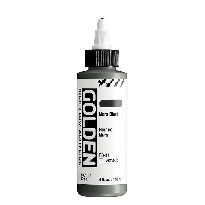 GOLDEN High Flow Acrylfarbe 118 ml | verschiedene Farbtöne | 8518 Marsová Čierna