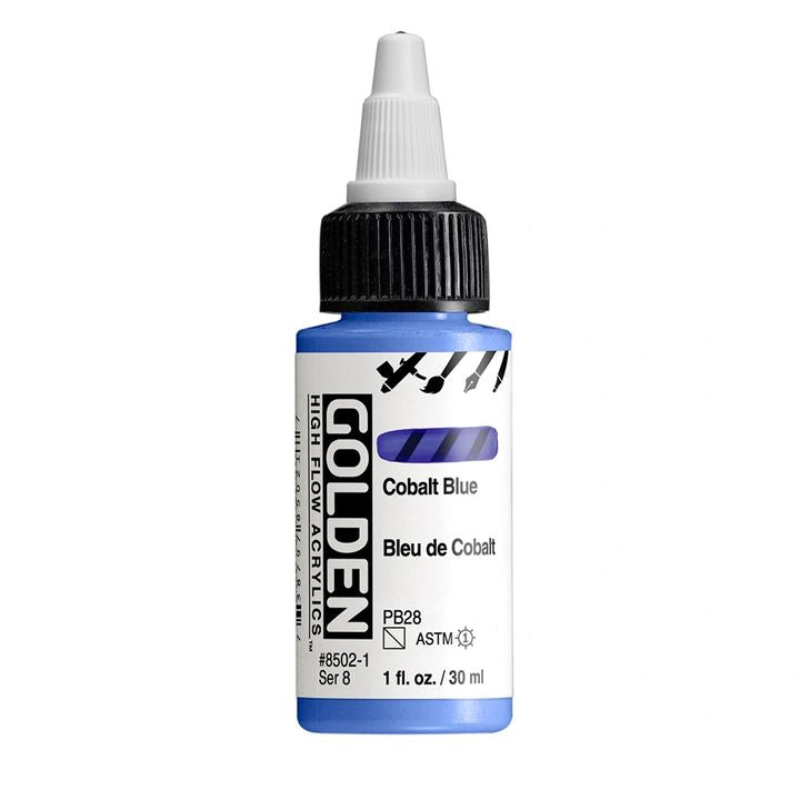 GOLDEN High Flow Acrylfarbe 30 ml | verschiedene Farbtöne | 8502 Kobaltová Modrá