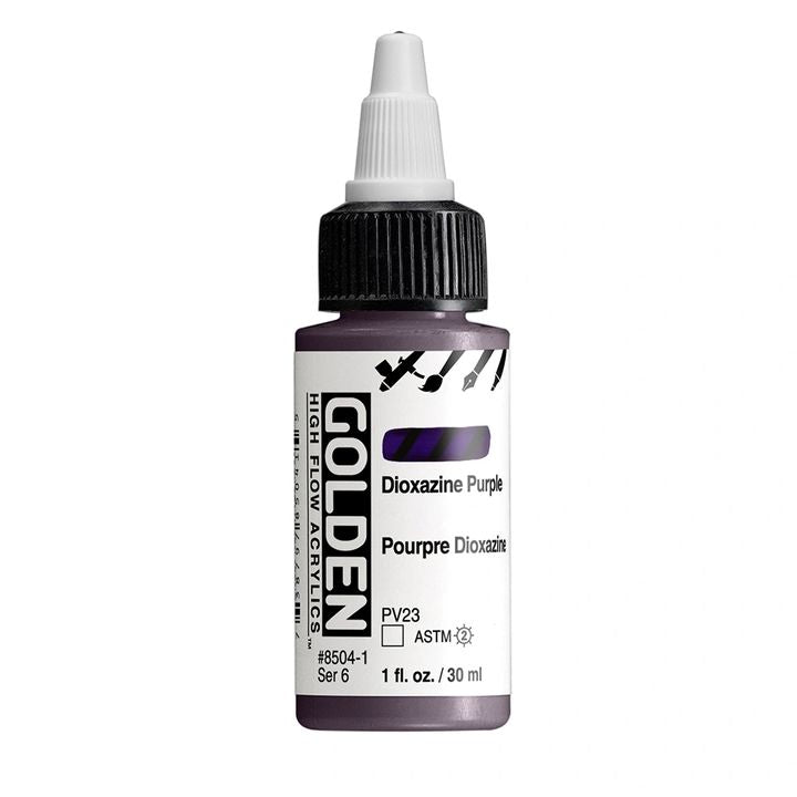GOLDEN High Flow Acrylfarbe 30 ml | verschiedene Farbtöne | 8504 Dioxazínová Fialová