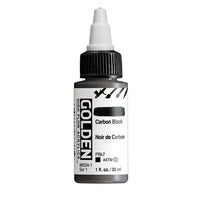 GOLDEN High Flow Acrylfarbe 30 ml | verschiedene Farbtöne | 8524 Carbon Schwarz