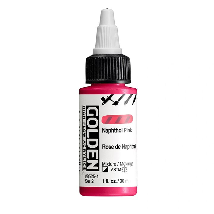 GOLDEN High Flow Acrylfarbe 30 ml | verschiedene Farbtöne | 8525 Naftolová Ružová