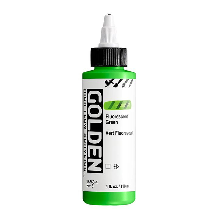 GOLDEN High Flow Fluorescent Acrylfarbe 118 ml – 8568 Grün