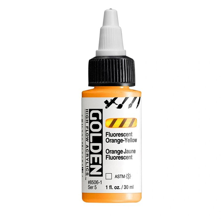GOLDEN High Flow Fluorescent Acrylfarbe 30 ml – 8506 Orange-Gelb