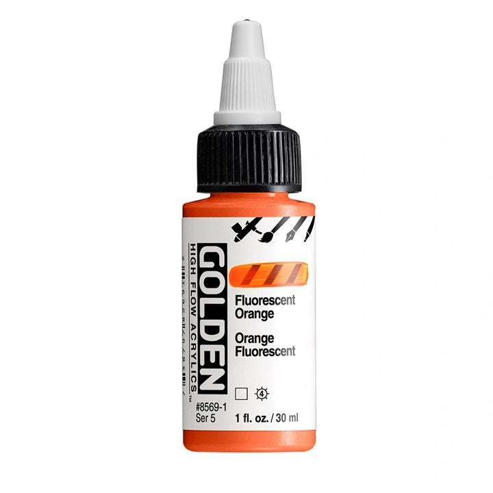 GOLDEN High Flow Fluorescent Acrylfarbe 30 ml – 8569 Orange