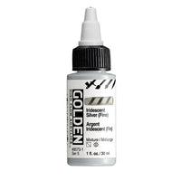GOLDEN High Flow Iridescent Acrylfarbe 30 ml – 8573 Silber Fein