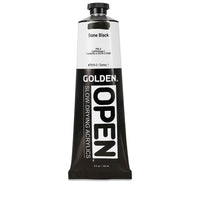 GOLDEN OPEN Slow-Drying Acrylfarbe 148 ml | verschiedene Farbtöne | 7010 Knochenschwarz