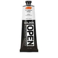 GOLDEN OPEN Slow-Drying Acrylfarbe 148 ml | verschiedene Farbtöne | 7070 Kadmium Oranžová