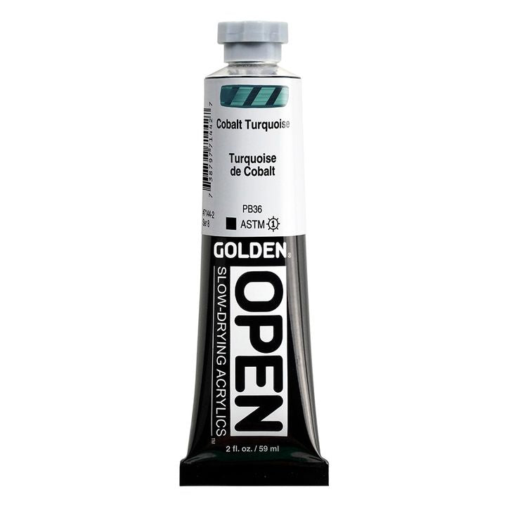 GOLDEN OPEN Slow-Drying Acrylfarbe 59 ml – 7144 Kobalt Türkis
