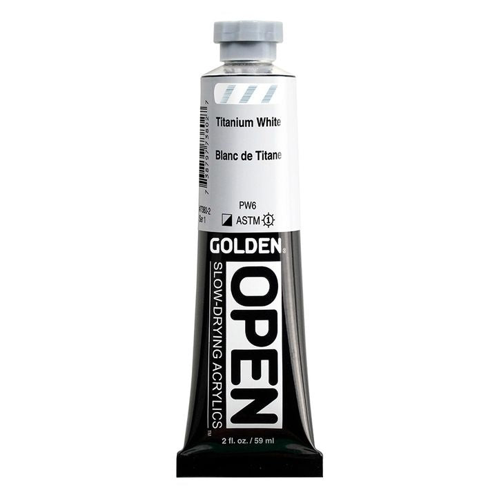 GOLDEN OPEN Slow-Drying Acrylfarbe 59 ml – 7380 Titanweiß