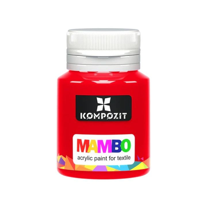 MAMBO Acrylfarbe für Textil und Leder 20 ml – 10 Rot