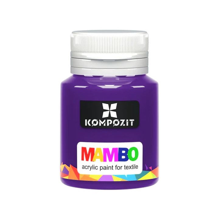 MAMBO Acrylfarbe für Textil und Leder 20 ml – 21 Ultramarin Violett
