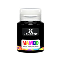 MAMBO Acrylfarbe für Textil und Leder 20 ml – 23 Schwarz