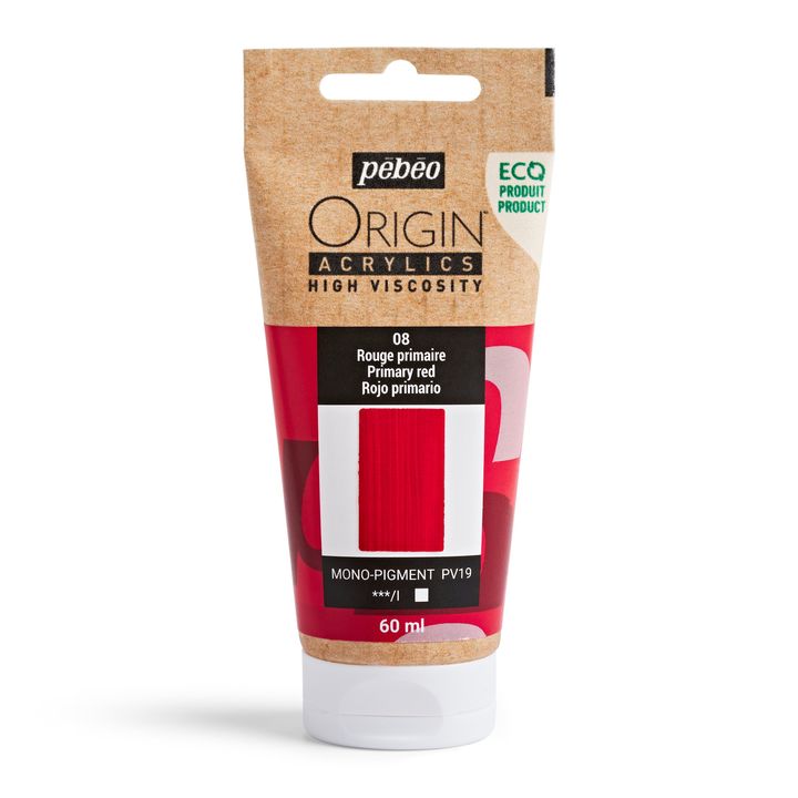 Pebeo ORIGIN Acrylfarbe 60 ml | verschiedene Farbtöne | Basisrot