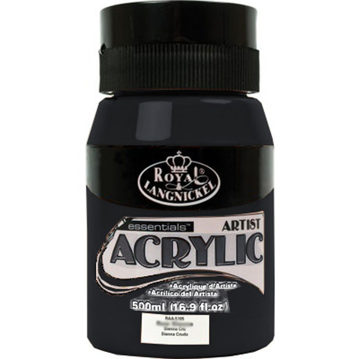 Royal Essentials Acrylfarbe 500 ml | verschiedene Farbtöne | 120 - Mars schwarz