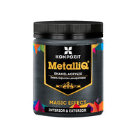 MetalliQ Kompozit Acrylfarbe mit Metallic-Effekt 500 g | verschiedene Farbtöne | perlschwarz